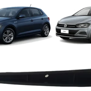 Moldura Grade Para-choque Dianteiro Direito Polo Virtus Preto Direito