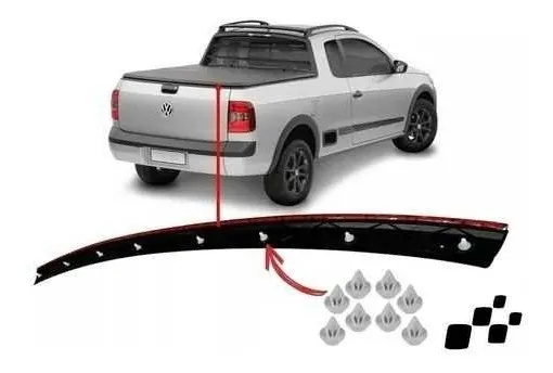 Friso Tampa Traseira Saveiro G5 G6 G7 2009 - 2021