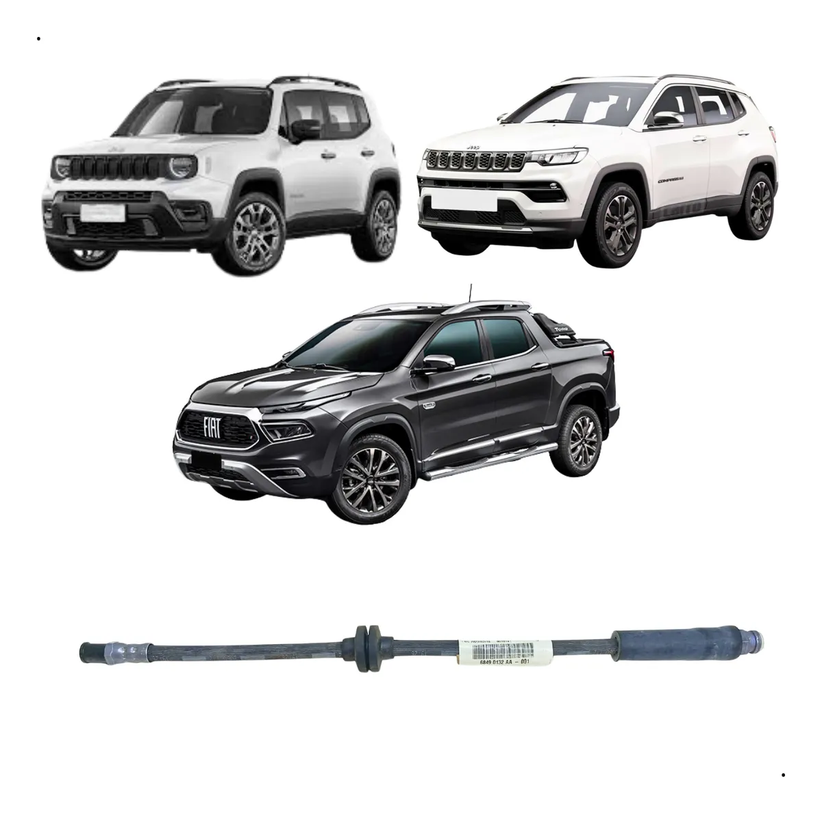 Tubo Conduíte Flexível Freio Dianteiro Toro Renegade Compass