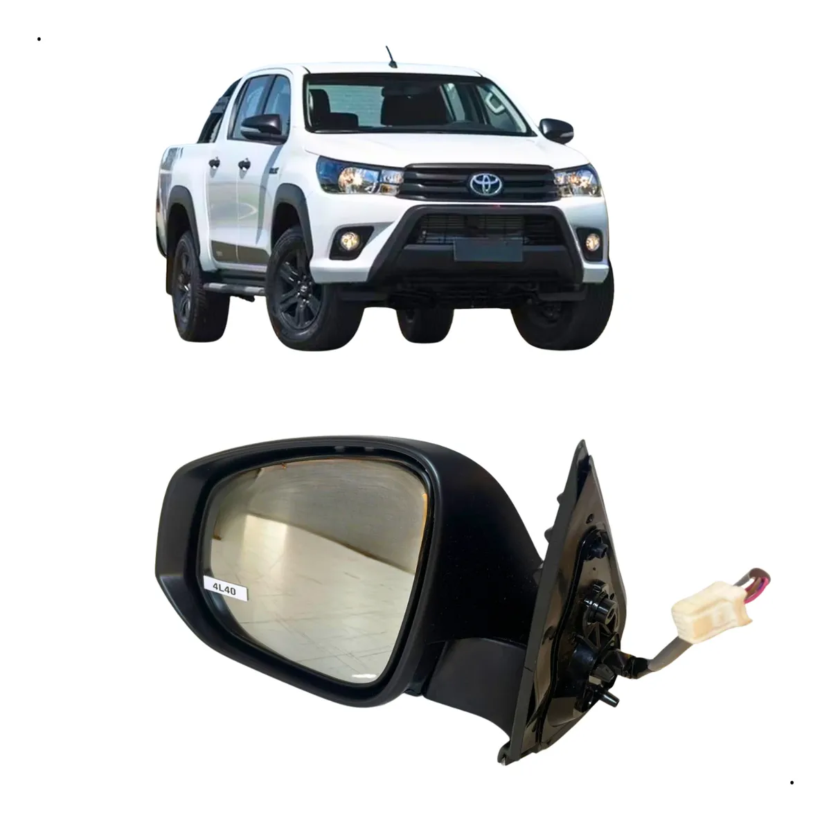 Retrovisor Externo Esquerdo Elétrico Hilux 2016 À 2018 Adicionar aos favoritos R$ 1.800