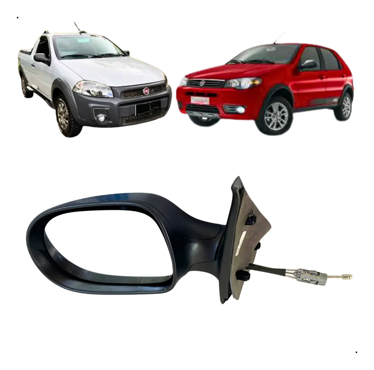 Retrovisor Lado Esquerdo Fiat Palio Strada 2013 À 2019