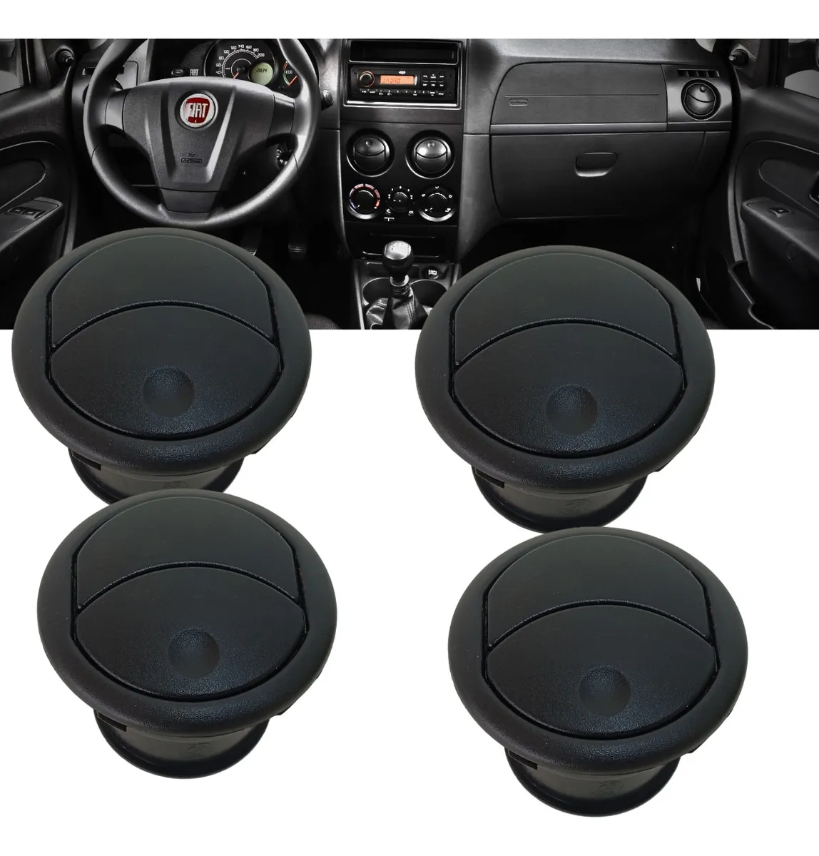 Kit 4 Difusor De Ar Original Fiat Palio 2004 A 2017