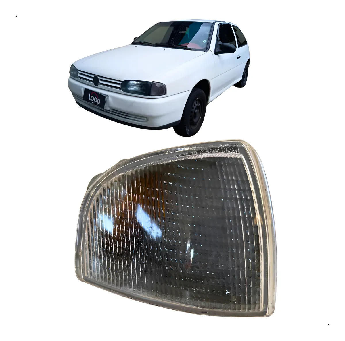 Lanterna Direita Cristal Gol Bola 1995 - 1999 Branco